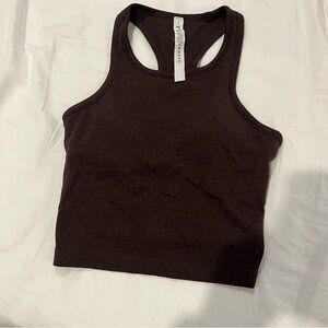 Lululemon Ebb to Street Cropped Brown tank